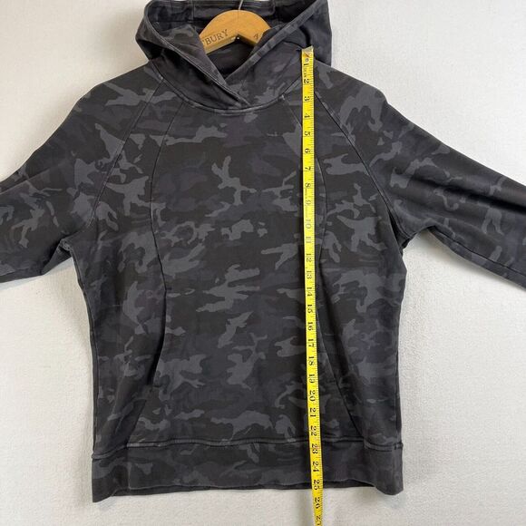 LULULEMON Scuba Pullover Hoodie Womens 8 Gray Incognito Camo Outdoor Running - Picture 9 of 9